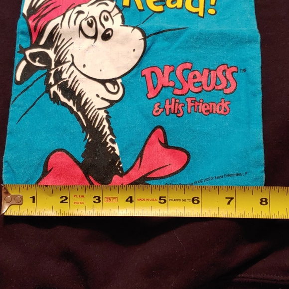 Dr SEUSS Vintage 2005 Canvas Library Tote I Love to READ📕📕Cat In The HAT, RARE - Picture 8 of 8